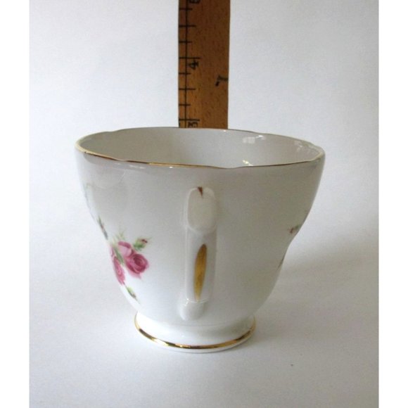 Vintage Duchess Velvet Rose Bone China Footed Cup and Saucer Pink Roses - Picture 5 of 9